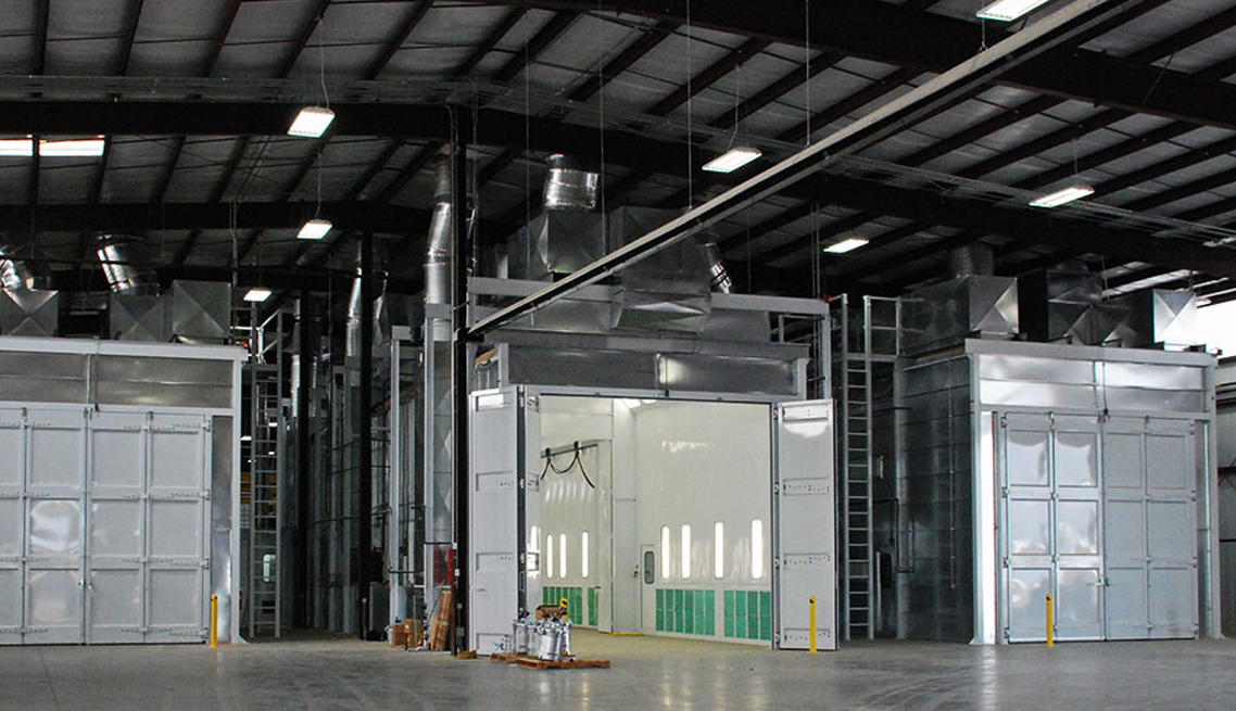 Large Industrial Paint Booth